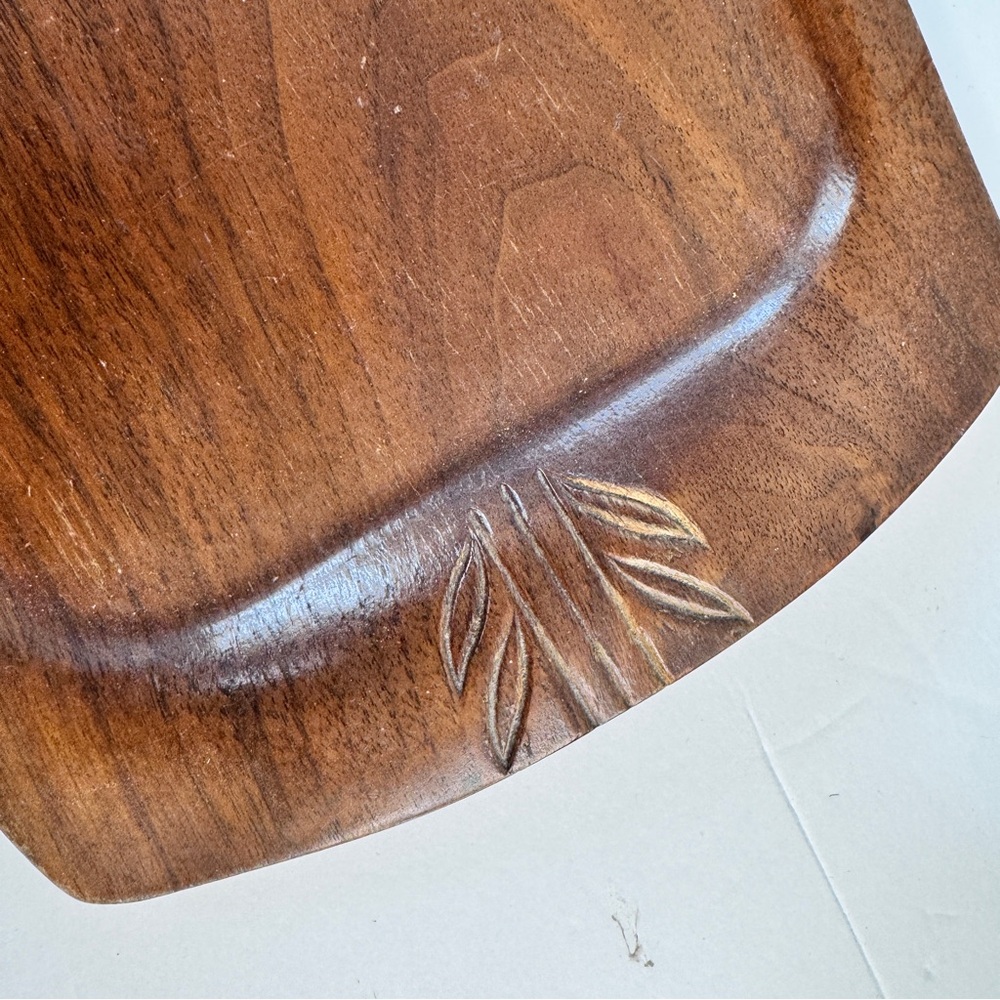Vintage Overton Bentwood Canape Serving Candle Wooden Maple Tray Retro MCM